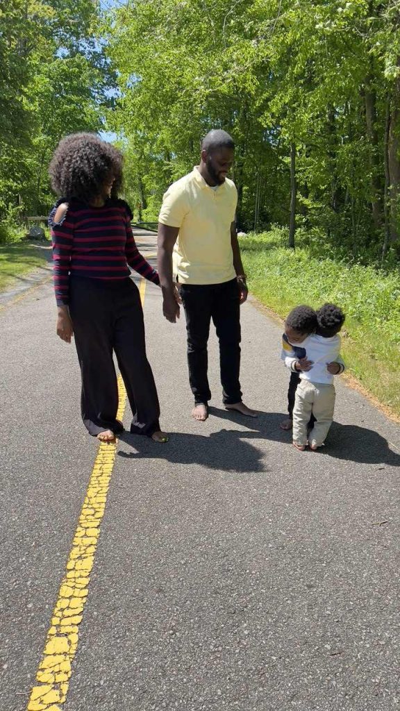 Nneka with her family.