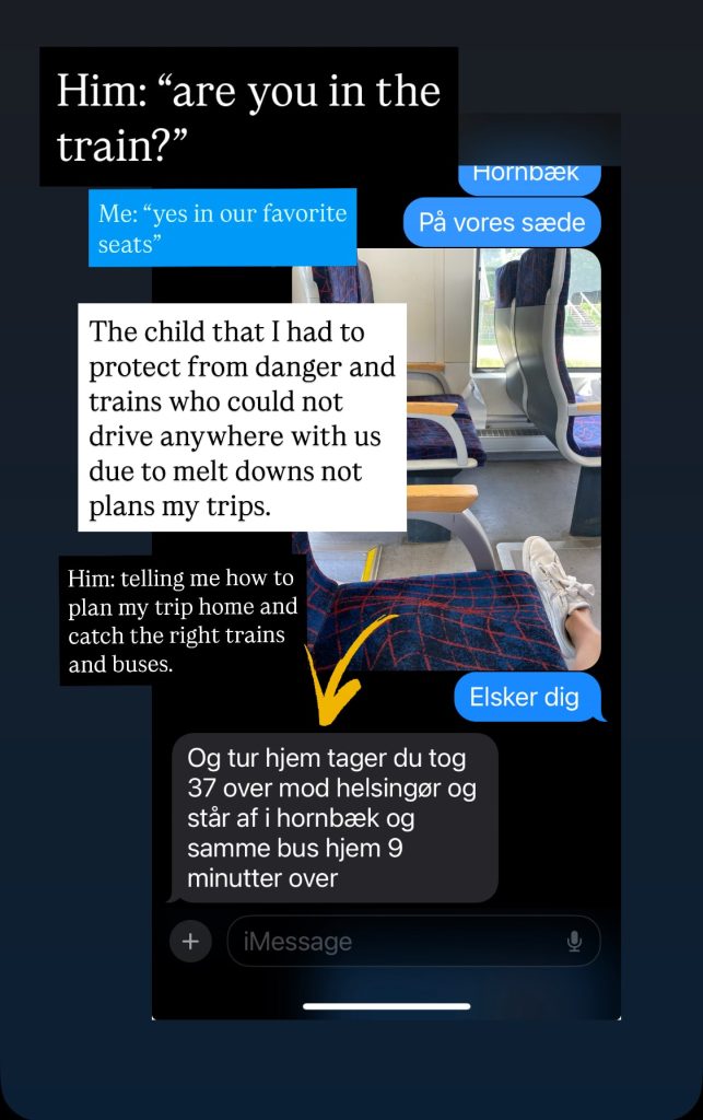 text conversation with my autism son. My son couldn't speak - now, he's protecting me and leading me.  