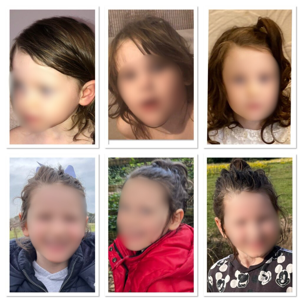 6 different pictures of child.